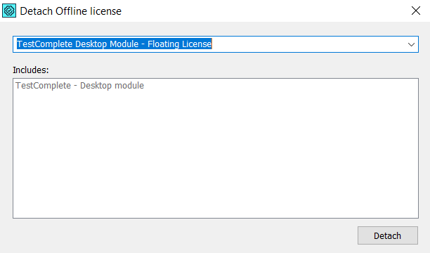 The Select License dialog box