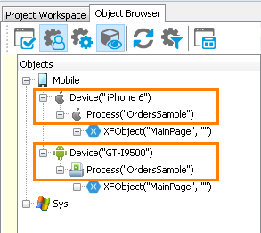 Device and Process Objects for Xamarin.Forms applications