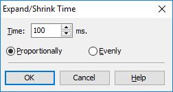 Expand/Shrink Time Dialog