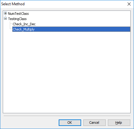 Select Method Dialog