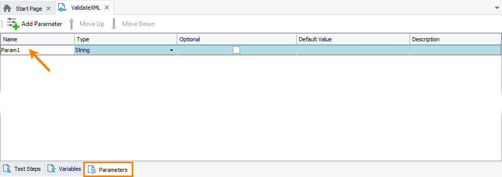 Creating a keyword test parameter to parameterize a checkpoint