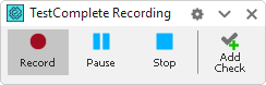 Recording toolbar