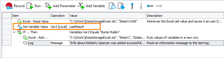 Excel - Read Value operation