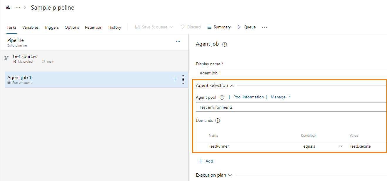 Migrating TestComplete distributed tests to Azure DevOps: Specifying agents on which the job will run