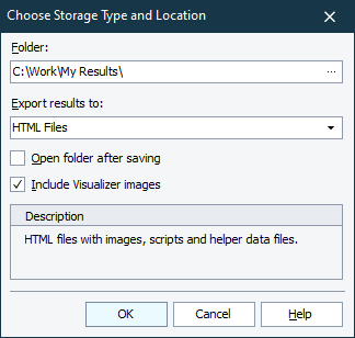 Choose Storage Type and Location Dialog