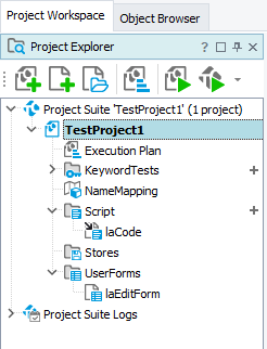 Test Project in the Project Explorer
