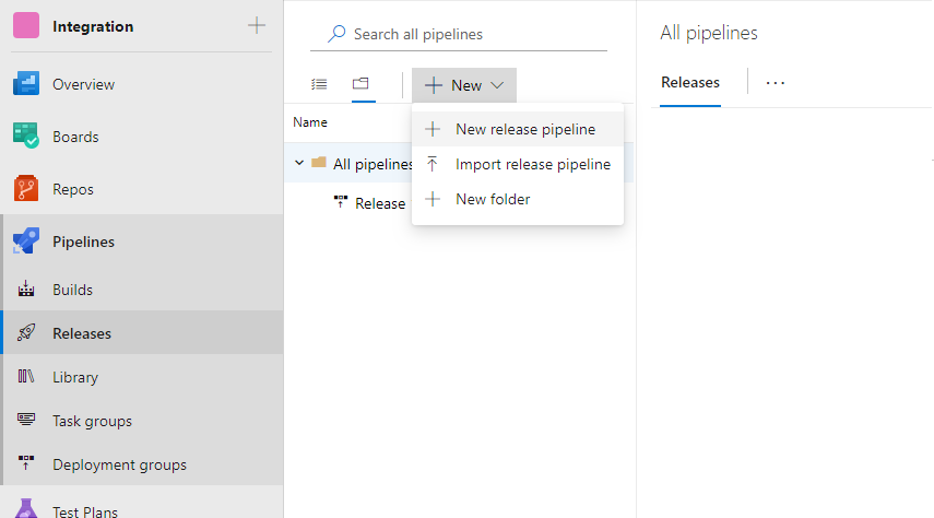 TestComplete integration with Azure DevOps: Create a new pipeline