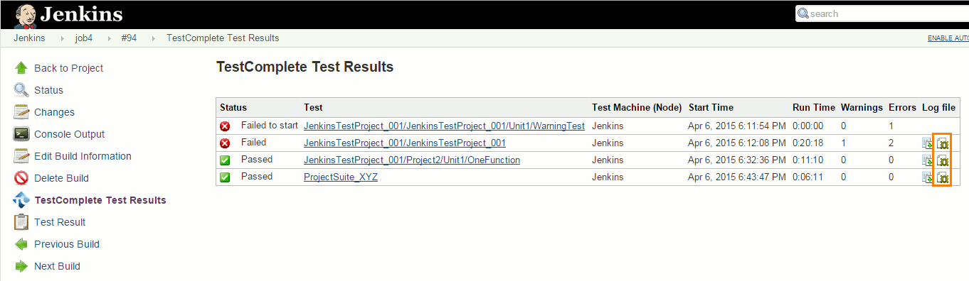 TestComplete Jenkins plugin: Download test results in the .mht format