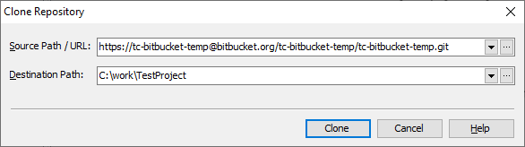 Cloning a BitBucket repository