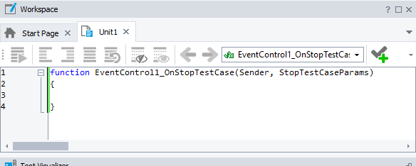 Adding the OnStopTestCase event handler