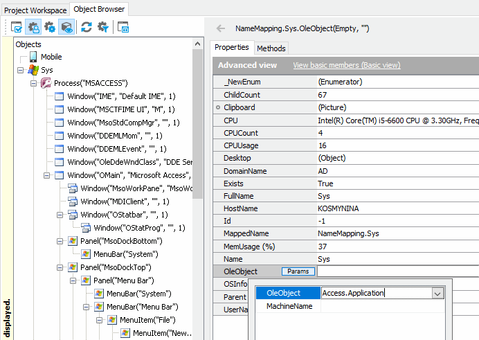 Setting the OleObject property value