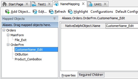 Sample Name Mapping for a C++Builder application