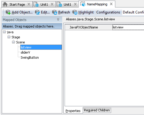 Sample Name Mapping for a JavaFX application