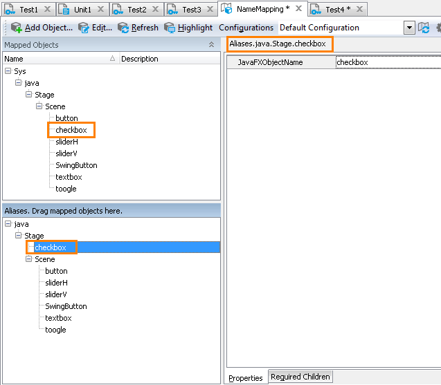 Sample Name Mapping for a JavaFX application