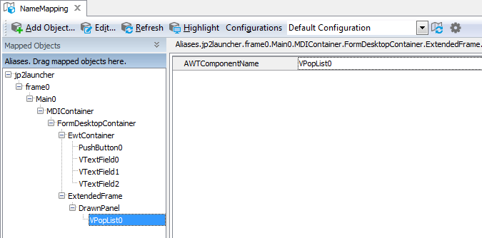 Sample Name Mapping for Oracle Forms