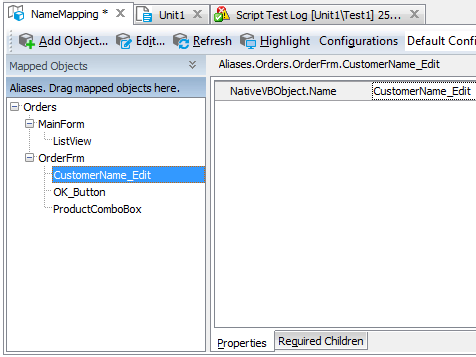 Sample Name Mapping for a Visual Basic application