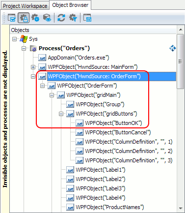 WPF object hierarchy when 'Simplified WPF object tree' is disabled