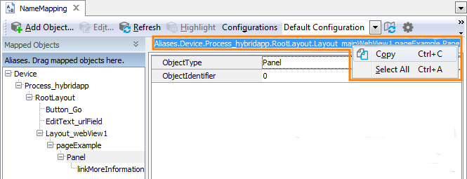 Copying an Alias to the Clipboard