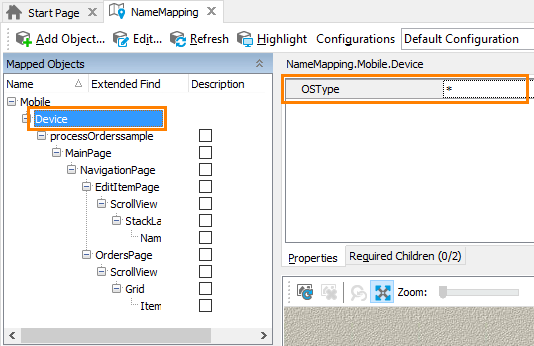 Testing Xamarin.Forms applications tutorial: Modify the recognition criteria of the Device object