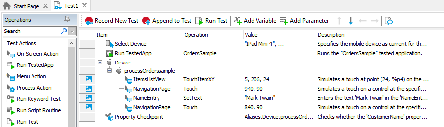 Testing Xamarin.Forms applications tutorial: The Recorded test