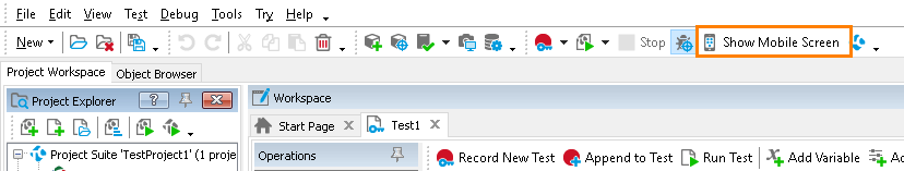 Testing Xamarin.Forms applications tutorial: Show Mobile Screen window