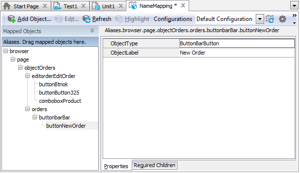 Sample Name Mapping for a Flex application