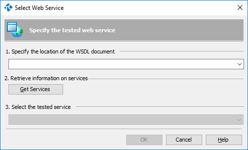 Select Web Service Dialog