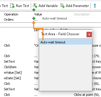 Adding Auto-wait timeout column to the Keyword Test editor