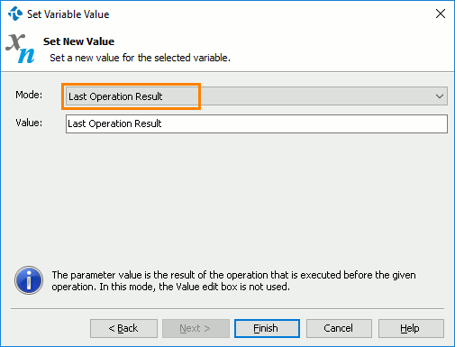 Select Last Operation Result