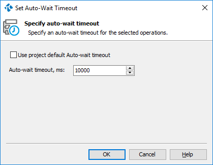 Set Auto-Wait Timeout Dialog