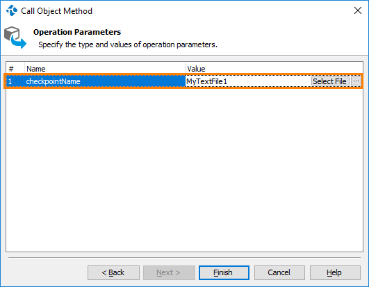 Specify the ManualCheck object