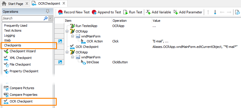 OCR Checkpoint: Adding OCR checkpoints to keyword tests