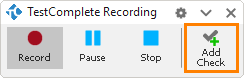 Database Table Checkpoint: Adding a checkpoint during test recording