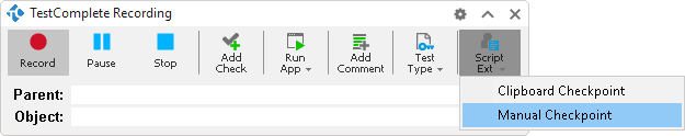 Creating Manual Checkpoint at Recording Time