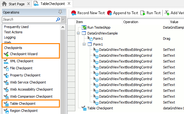 Table Checkpoint: Adding table checkpoints to keyword tests