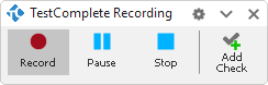 Recording toolbar