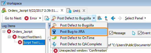 Post Bug to JIRA