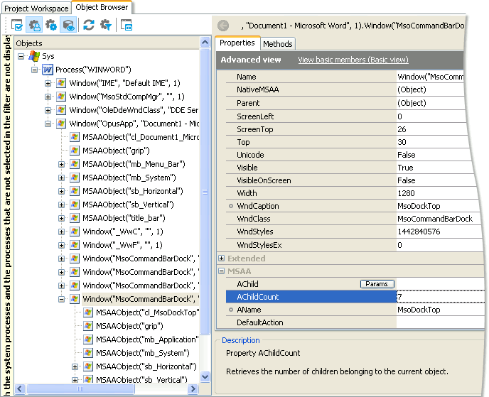 Object addressing in the compatibility mode