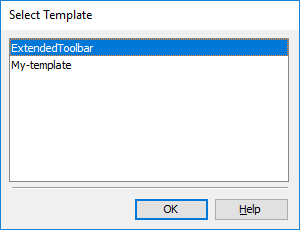 Select Template Dialog