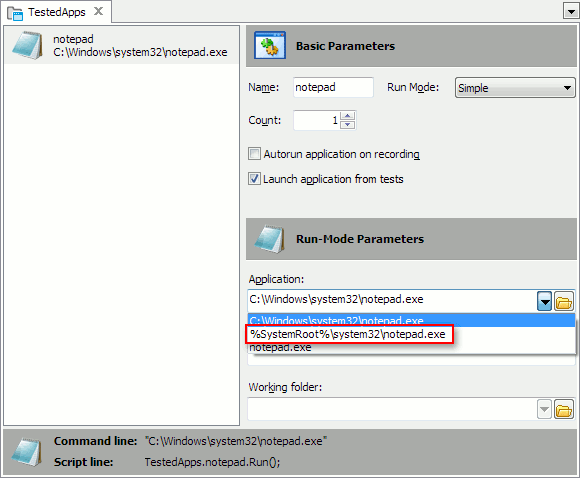 Substituting path components with environment variables