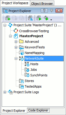 NetworkSuite project item expanded
