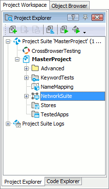 NetworkSuite project item added to the master project