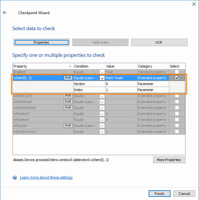 Getting Started With TestComplete (iOS): The Property Checkpoint Wizard