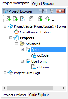 Test Project in the Project Explorer