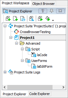 Test Project in the Project Explorer