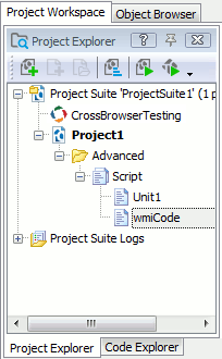 Script Extension Project in the Project Explorer