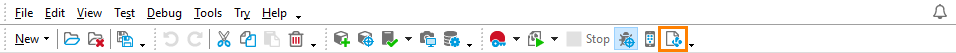 Create Load Test button in TestComplete