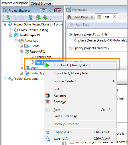 Running SoapUI Tests From TestComplete UI