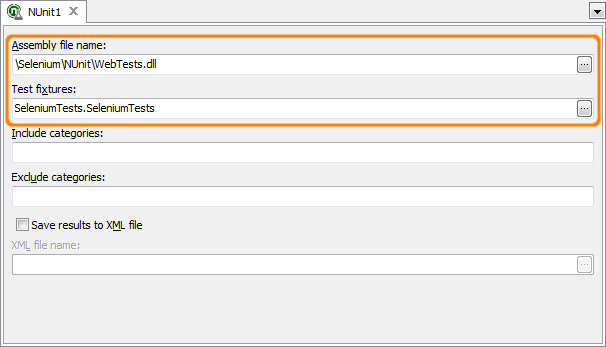 NUnit Selenium test parameters