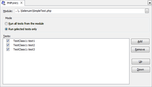 PHPUnit Selenium test properties